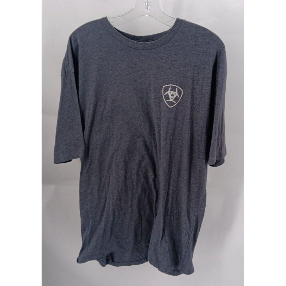 Ariat Men's T Shirt Size: 2XL  Short Sleeve Gray